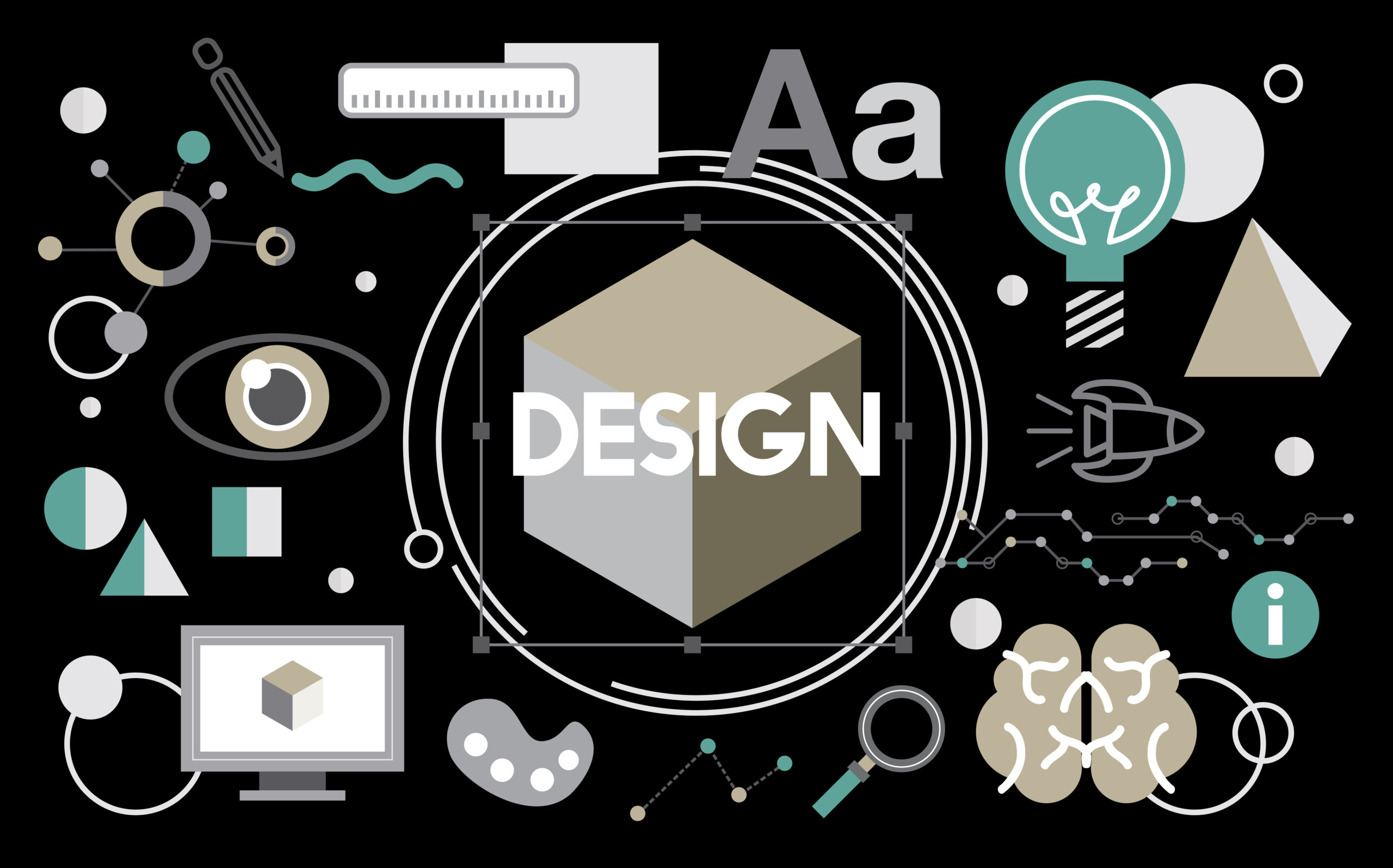 Basic RGB Illustration of creative graphic design